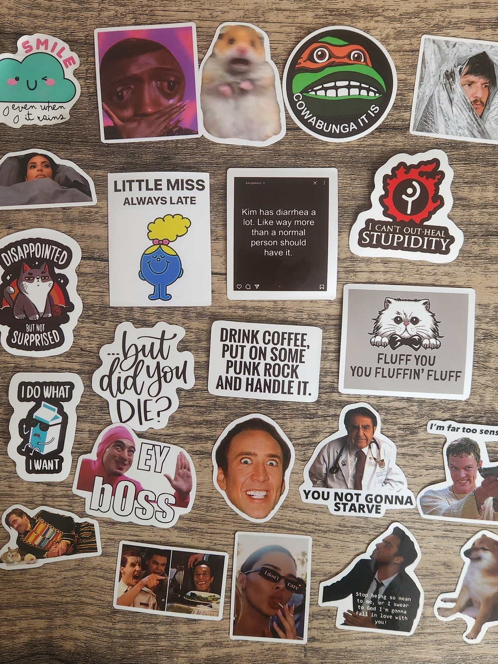 Sticker Sheet - Assorted Pop Culture & Funny Quotes - Multi Color #28